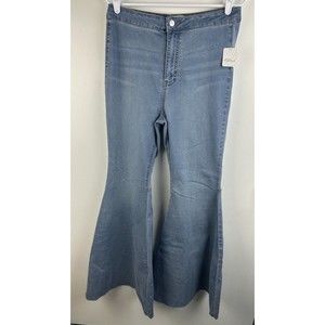 Free People Light Blue Flare Jeans